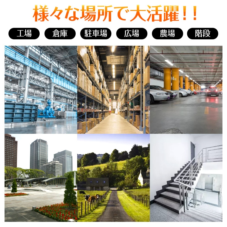 高天井用LEDライト LEDハイベイライト 超高輝度 防塵 防水 頑丈 屋内屋外兼用 防災用品 地震 災害時 天井 壁面 工場 倉庫 駐車場 sl092 - 画像 (6)