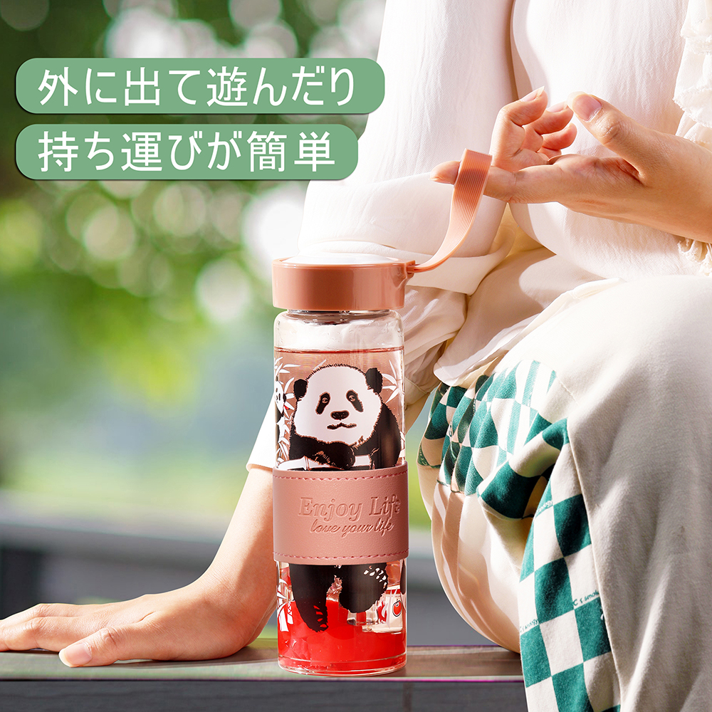 パンダ 水筒 620ml*2 ウォーターボトル 軽量 水筒 スポーツドリンク ボトル 洗いやすい 水筒 キャリーハンドル付き 大人 子ども 使いやすさ 滑り止め 贈り物 結婚祝い 誕生日 結婚記念日 結婚祝い ペアグラスX0013ZCBPD - 画像 (6)