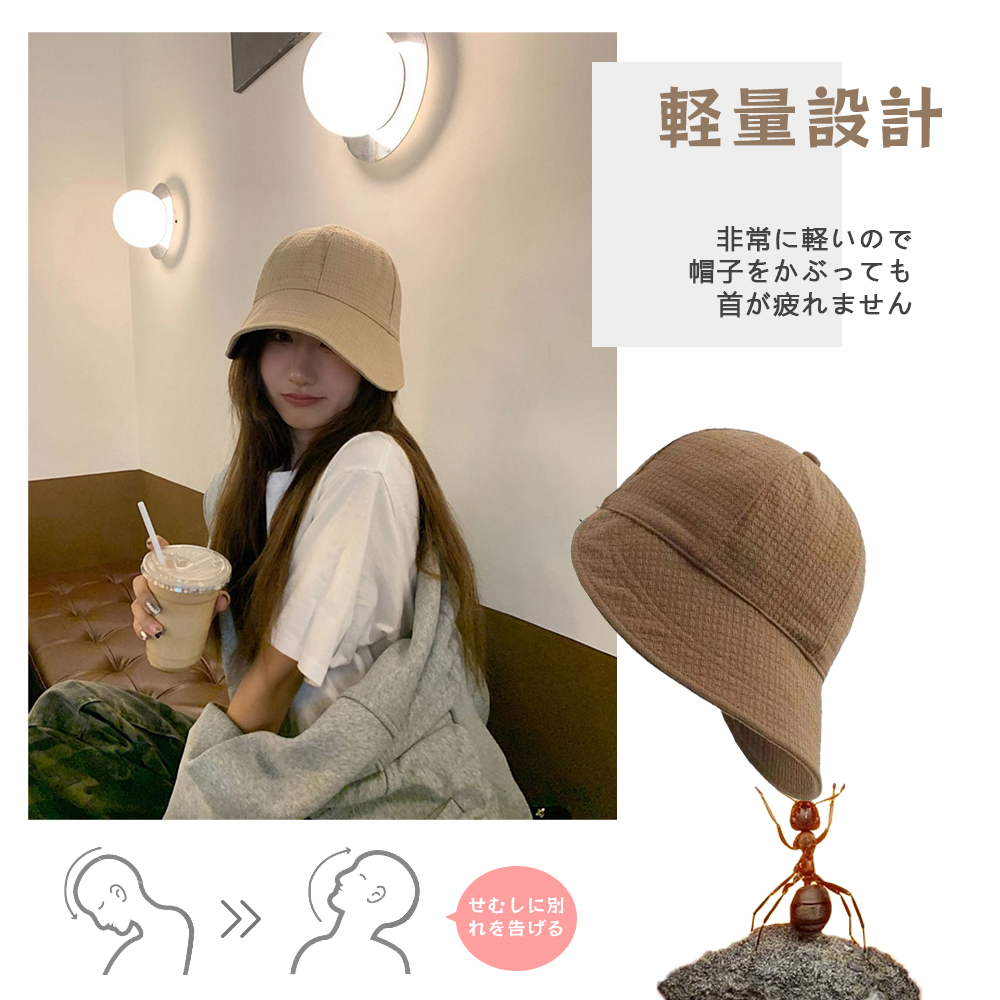 大人気 ファッション 帽子 バケットハット 紫外線対策 遮光日よけ帽 小顔効果 帽子 レディース ハット 可愛い 保温 アンゴラメトロハット 旅行 日焼け対策 A7462 - 画像 (5)