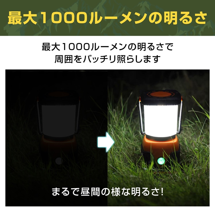 LEDランタン キャンプランタン 乾電池式 IPX4防水 4つ点灯モ一ド キャンプライト キャンプ用品 アウトドア用品 防水 充電不要 非常用 防災用 sl104 - 画像 (4)