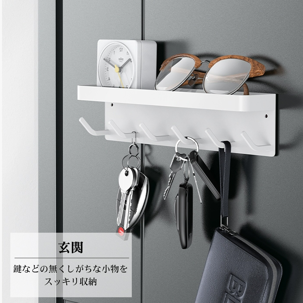 フック マグネットフック 引っ掛け マグネットバスルームフック 収納 小物フック 小物掛け 磁石 玄関 オフィス 台所 浴室 壁掛け用 風呂 壁面 おしゃれ 掃除道具掛け Z-06 - 画像 (3)