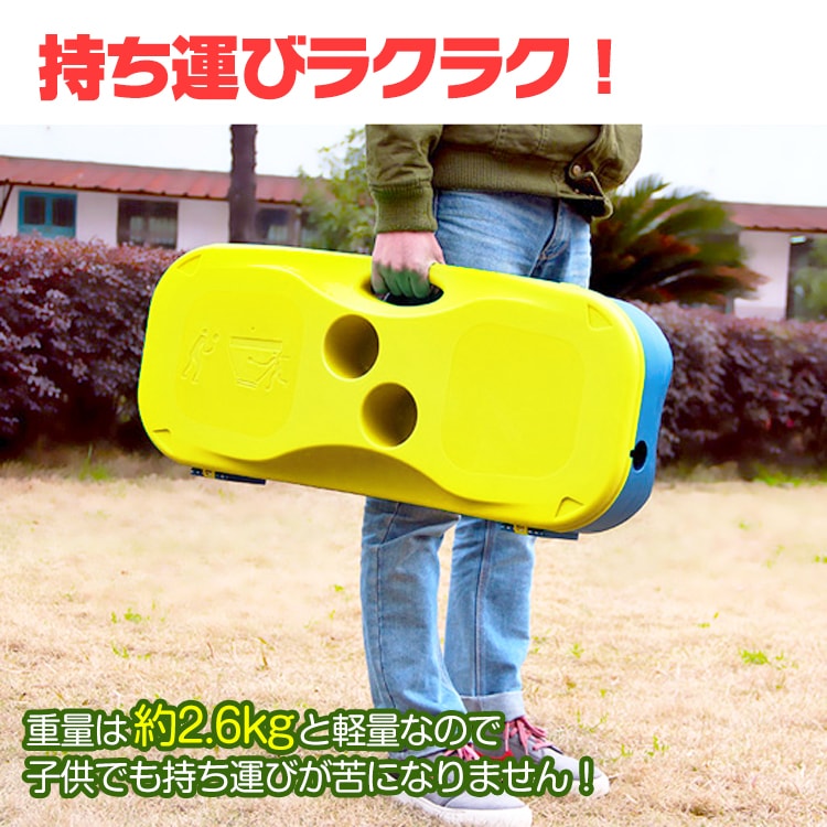 バドミントンセット ドリンクホルダ一付き ネット付き 軽量 簡単組立 折りたたみ収納 耐久性 練習用 家庭用 初心者向け アウトドア レジャー de111 - 画像 (3)